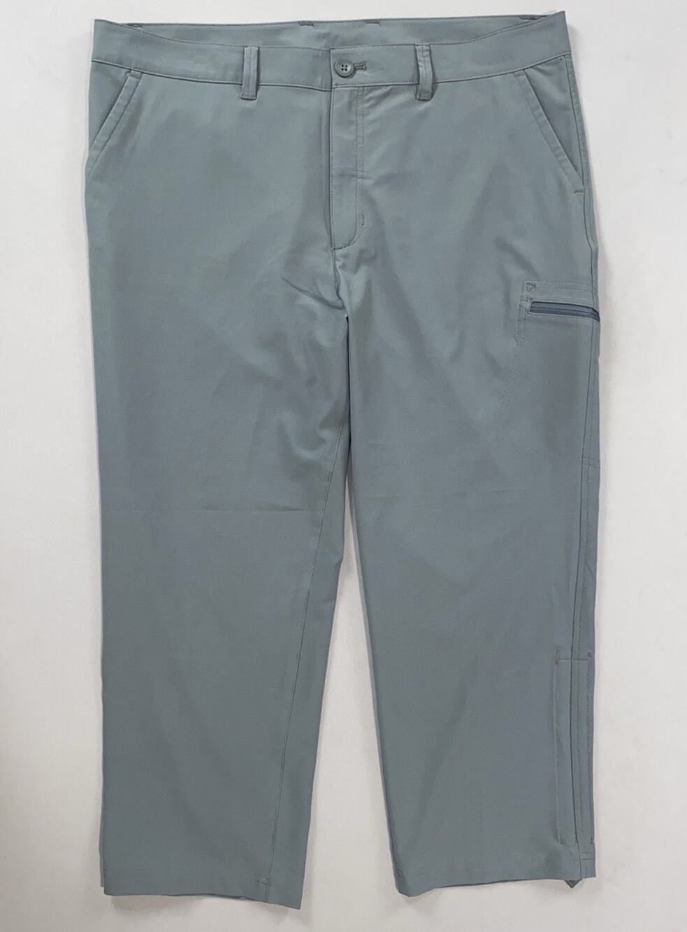 Eddie Bauer Women's Stretch Ripstop Crop Cargo Hiking Pants. Green, Size 14 MINT